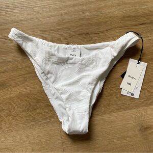 RVCA Palm Grooves Medium French White Swim Bottoms